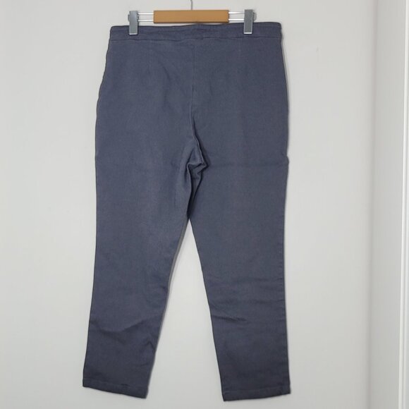 Claire France Women's Black Gary Zipper Pockets Mid Rise Cropped Dress Pant 14 - Picture 2 of 12